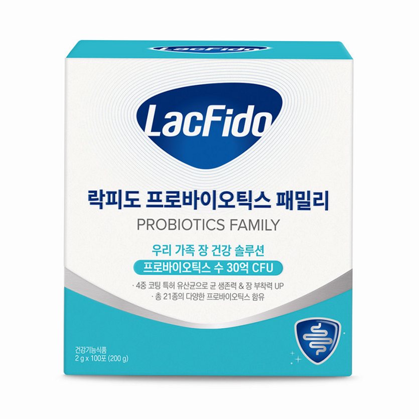락피도 프로바이오틱스 온가족 유산균 패밀리 30억CFU 2g 100포, 1개